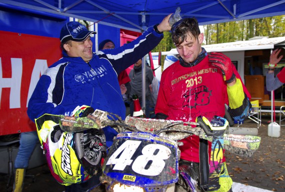 Der neue Deutsche Meister Eddi Hübner auf Yamaha.