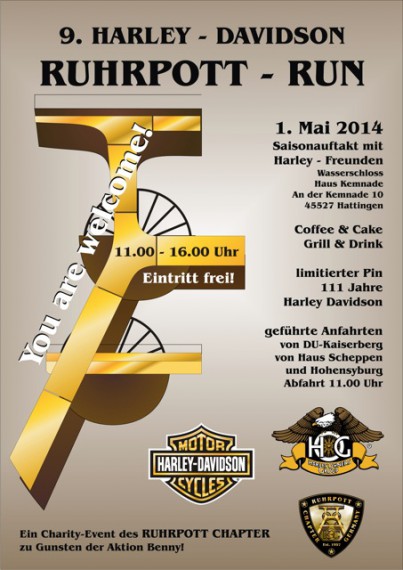 Am 01.Mai startet die 9te Auflage des Runs vom Ruhrpott-Chapter der HOG's.