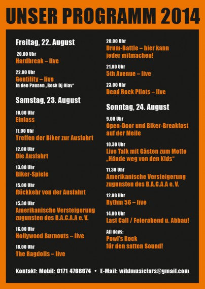 Ich kann mir nicht vorstellen, dass bei diesem Programm Langeweile aufkommt!