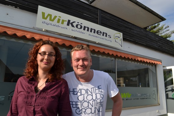 Inhaber Wolfgang Weichers mit seiner Mitarbeiterin Frau Karstens!