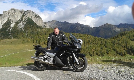 Henry mit seiner FJR während einer Italien-Tour. 