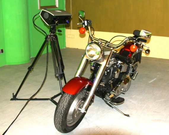 Das Bike wird gelasert. 