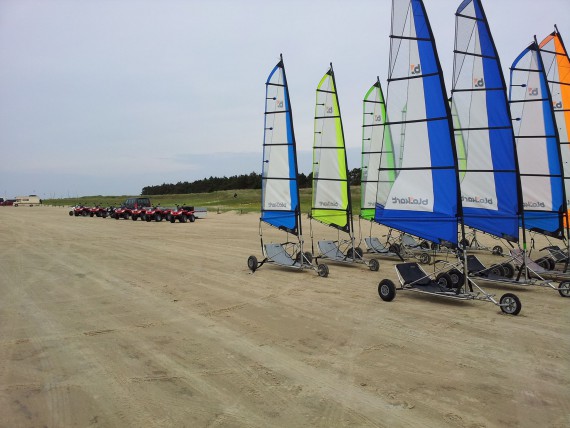 Für Firmen eignen sich nicht nur Quads. Auf den Strandseglern ist Fun  garantiert!