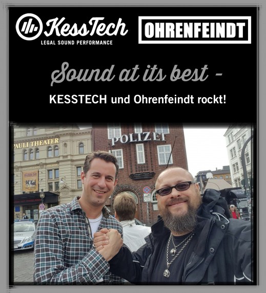 Pünktlich zum Tourstart der "Motor AN!"-Tour der Hamburger Vollgasrocker gibt es bei KESSTECH die Ohrenfeindt-Signature-Auspuffanlage mit dem Logo des flotten Dreiers vom Kiez.