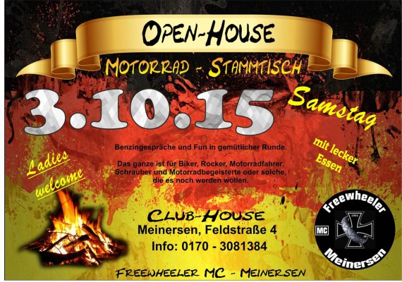 Mein regionaler Weekend-Tipp ist das Open House des Freewheeeler MC.