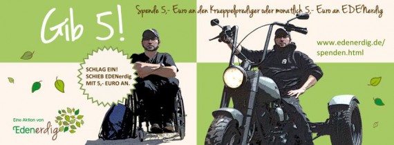 Das Projekt EDENerdig unterstützt die Aktionen des Krüppelpredigers.