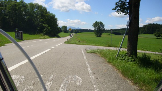 Die Alpen kann man schon sehen. Ziel war der Chiemsee!