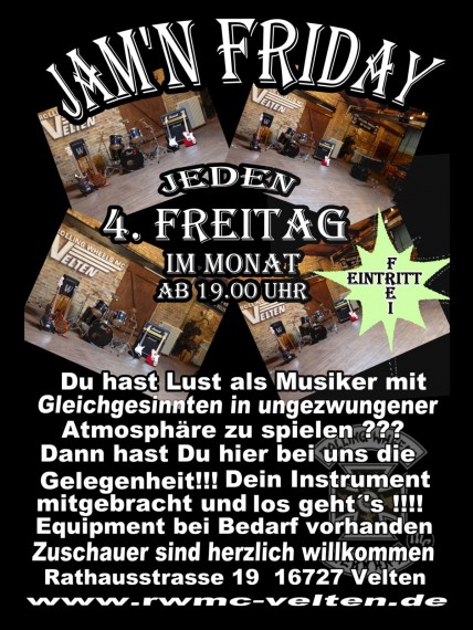 Logen gibt es zum Jam'n Friday auch einen Flyer!